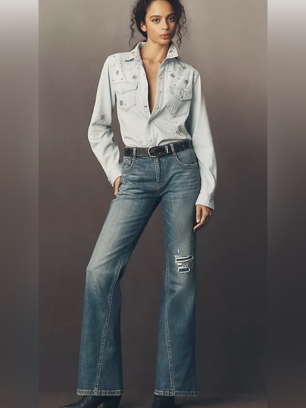 Anthropologie PILCRO ESSENTIAL MID-RISE FLARE JEANS